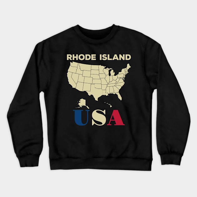 Rhode Island Crewneck Sweatshirt by Cuteepi